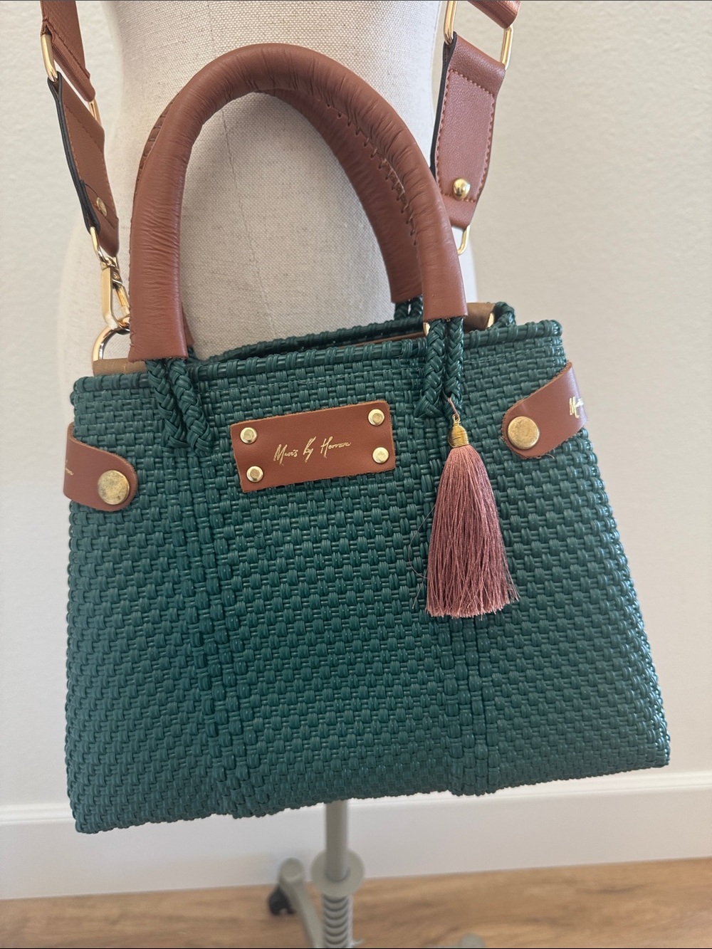 Mavis by Herrera Emerald Green Aruba Convertible Sustainable Luxury Handbag